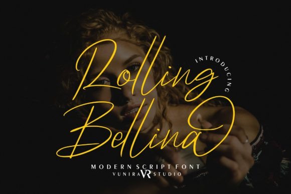 Rolling Bellina: A Handwritten Font That Adds Romance and Elegance to Your Designs