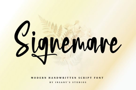Signemare: A Modern Handwritten Font for Creative Expression